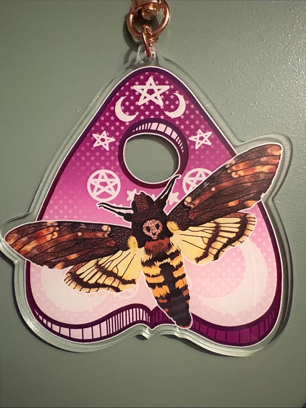 Large Acrylic Moth Keychains - Picture 2 of 4